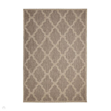 Flatweave Gel Trellis Latte Rug-Melrose-Rug Love - The Most Loved Rug Store